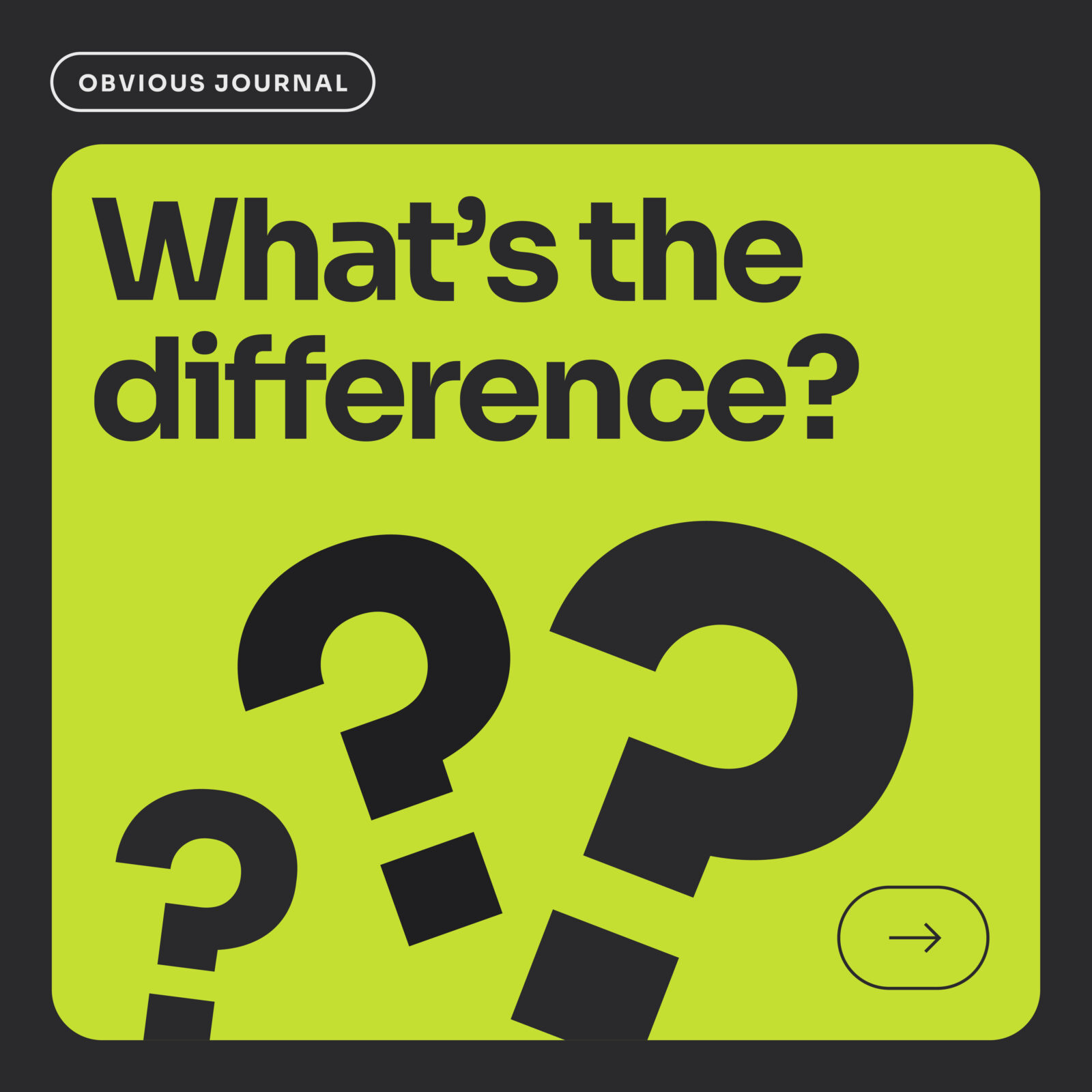 Whats the Difference — Obvious journal article