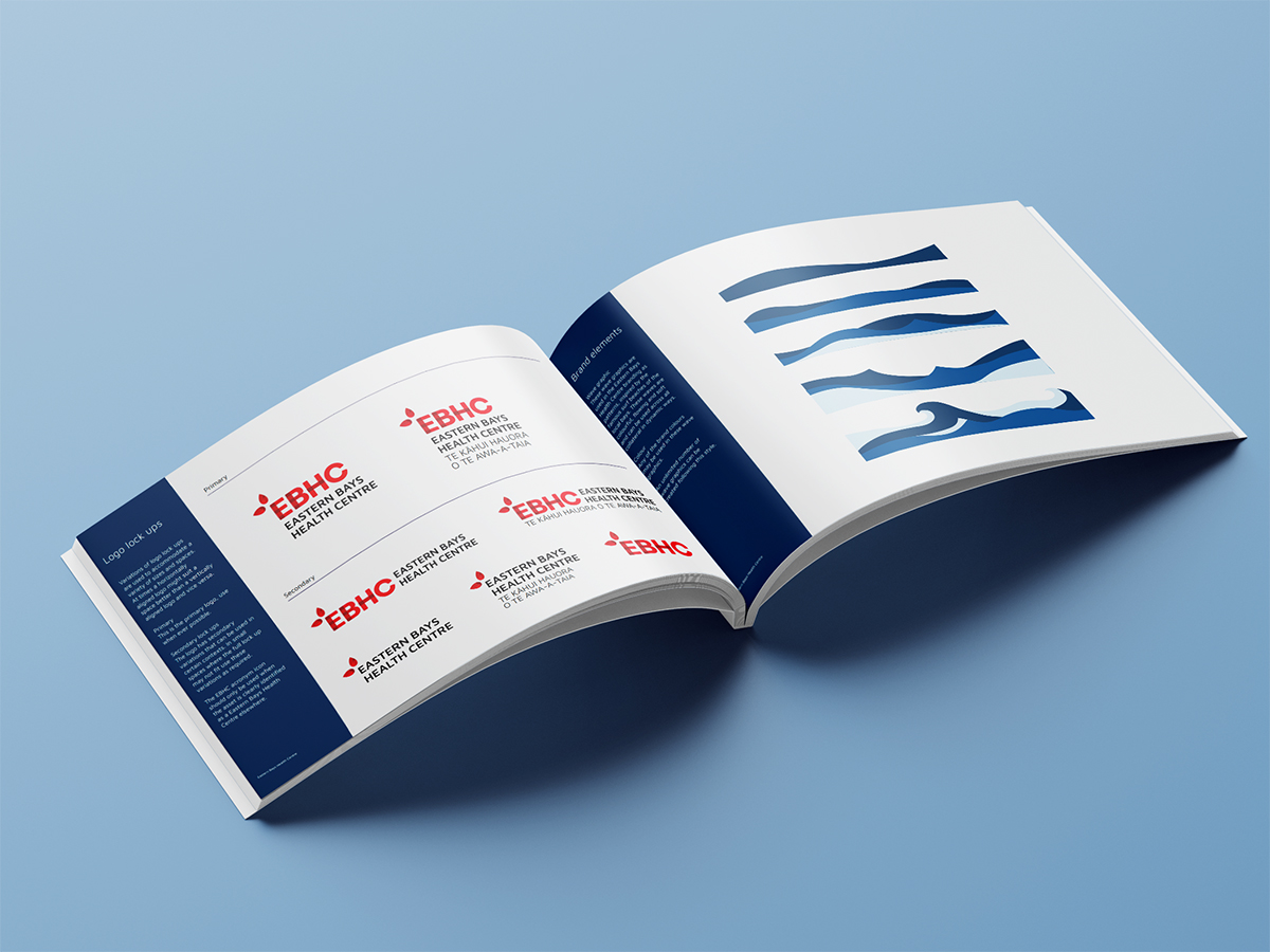 Eastern Bays Health Centre brand guide — the first practice rolled out on the fully matured WMG group system.