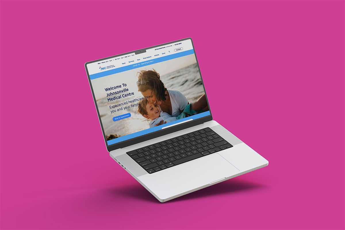 Johnsonville Medical Centre website — built on the shared WMG Webflow template that scales across every practice in the group.