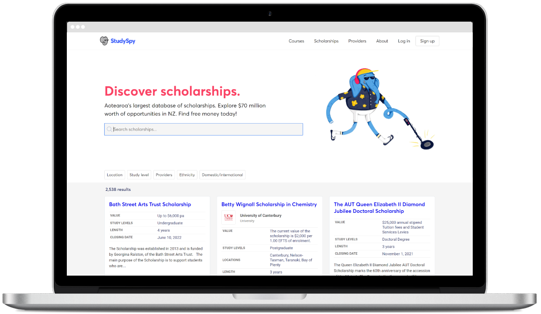 StudySpy Scholarships design